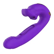 SuperLove Bitting & Double Tongue Tapping Dual Vibrator Purple