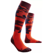 Mens compression knee-high socks CEP Camocloud Lava/Peacot