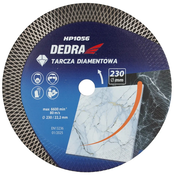 DEDRA-EXIM Diamantna rezalna plošča z rombastim segmentom, DEDRA H1056, mokro rezanje, suho rezanje, premer 230 mm