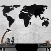 Wallxpert World Map Silhouette Zidna dekoracija, 85x170cm