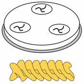 Noah Sito za rezanje testenin FUSILLI Swirls 5 lukenj dia 9 mm MPF2.5/4 - Hendi 229361