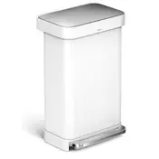 Simplehuman koš za odpadke, 45 L, belo jeklo