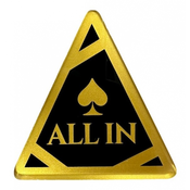 ALL IN Button Triangle Gold