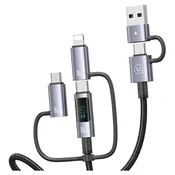 USAMS USAMS 60W 6V1 PODATKOVNI KABEL Z ZASLONOM ZA TELEFONE 2M, (21980375)