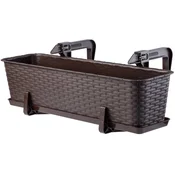 KADAX Balkonski lonček za rože s stojalom 60 cm in ročaji