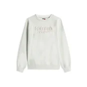 Tommy Jeans Majica temno bež/pastelno zelena/bela