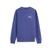 Tommy Jeans Majica Signature Logo Sueded indigo/češnjevo rdeča/bela