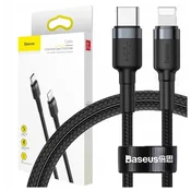 BASEUS Kabel Cafule USB-C na Lightning PD, 18 W, 1 m (črno-siv)
