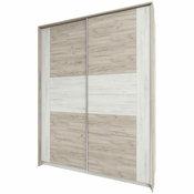 nabbi omara z drsnimi vrati Malbo W-1800 - sivi hrast craft / beli hrast craft