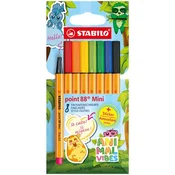 Liner STABILO point 88 Mini Animal Vibes (komplet 8 kosov)