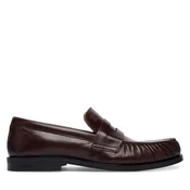 Loaferke Calvin Klein Ess Rubber Loafer Wr Pol Lth HM0HM02171 Temno rjava