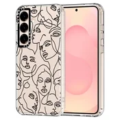 Ovitek MOSNOVO za Samsung Galaxy S25 - Abstract Face Line Art