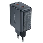 Stenski 35W polnilec Acefast A49 2x USB-C, GaN - black