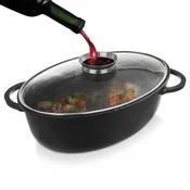 shumee Granitna ponev za peko, ponev za peko z gosjim vratom, ponev za žar za peko, 8 l