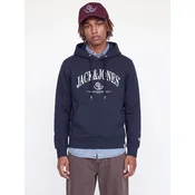 JACK & JONES Majica JORFREDERIKSBERG mornarska/bela