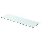 vidaXL Polica Prosojno Steklo 90x25 cm