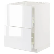 METOD / MAXIMERA Pod.el.za gr.plocu/ug.asp.s fiokom, bela/Ringhult bela, 60x60 cm