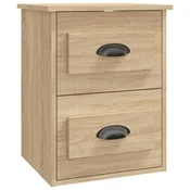 Vidaxl Stenska nočna omarica sonoma hrast 41,5x36x53 cm