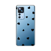 Silikonska maska za Xiaomi 12T Pro Hearts Print Skin providna