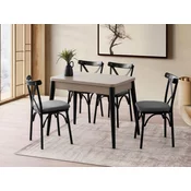 Hanah Home Trpezarijski sto na razvlacenje Dolunay-1285, 100-120 cm, Smedi