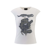Ed Hardy Majica Life Before Honor moder denim/bela