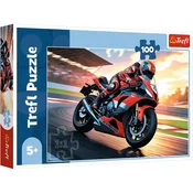 Dirkalni motor na stezi 100-delni puzzle - Trefl