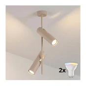 Brilagi - LED RGBW prigušiva luster na stalku BRANCH 2xGU10/6,5W/230V bež