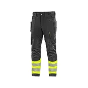 CXS Hlače Moške hlače CXS NAOS HV, črno-rumene Hi-Vis