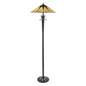 Endon 64041 - Podna lampa Tiffany DARK STAR, 2xE27/60W/230V, precnik 49 cm