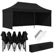 Northix Avtomatski vrtni paviljon za dogodke 3x6m, črne barve