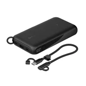 BELKIN Belkin, Powerbank 20000mAh 3 vrata USB Power Delivery 20W BoostCharge s kablom USB-C, Črna, (5000190934)