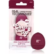 Real Techniques Cherry On Top Mini Marshmallow Puff Trio gobica za tekoči puder