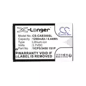 Baterija za Cat B30, 1200mAh, Li-Ion, 3.7V, 1ICP5/3450 1S1P, HQ