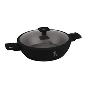 Berlingerhaus Globoka ponev s titanovim premazom in pokrovom, premer 28 cm, iz kolekcije Matte Black