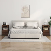 Nocni ormar 2 pcs Smedi hrast 40 x 31 x 60 cm Konstruirano drvo