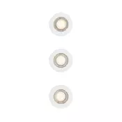 Peridot UGRADBENA SVJETILJKA OKRUGLA 7W GU10 BIJELA 3pk 8721103037077