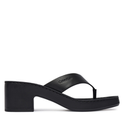 Japonke Calvin Klein Block Heel Sndl Thong Lth HW0HW02913 Črna