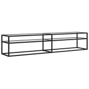 MAISON CHIC TV omarica - TV enota - Televizijska omarica prozorna 200x40x40,5 cm kaljeno steklo, (21699268)