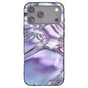 Silikonski črni ovitek za Apple iPhone 17 Pro Max - Iridescent bubbles