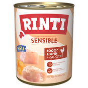 Varčno pakiranje RINTI Sensible 24 x 800 g - Piščanec in korenček