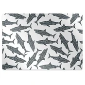 Decormat Podloga za zaščito tal Shark typography 140x100 cm 15 cm