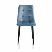 Plave baršunaste blagovaonske stolice u setu 2 kom Faffy – Tomasucci