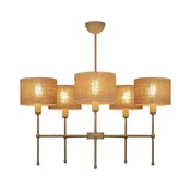 Luster na šipci MADELA 5xE14/40W/230V juta/bež