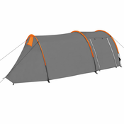 vidaXL Šator za kampiranje za 4 osobe sivo-narancasti