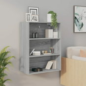 Viseci zidni ormaric boja sivog hrasta 69,5 x 32,5 x 90 cm