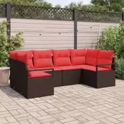 Set sofe s jastukom 6 pcs Smeda Poli Ratan