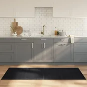 Tepih pravokutni crni 80 x 200 cm od bambusa