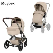 cybex gold® otroški voziček talos™ s lux z zložljivo košaro almond beige (taupe frame)