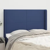 Vidaxl vidaXL Vzglavnik s krilci moder 147x16x118/128 cm blago
