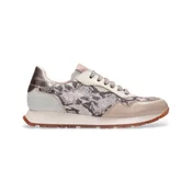 Hispanitas za ženske. PHV253812 Usnjene športne copate Beige Havana (36), Bež, Ravna stran, 1 do 3 cm, Čipke, Priložnost